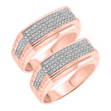 Photo of Winsome 1/2 ct tw. Diamond Same Sex Mens Band Set 10K Rose Gold [WM413R]