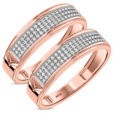Photo of Gracie 1/3 ct tw. Diamond Same Sex Mens Band Set 14K Rose Gold [WM414R]