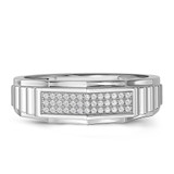 Photo of Kalila 1/3 ct tw. Diamond Same Sex Mens Band Set 14K White Gold [BT416WM]