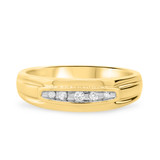 Photo of Zara 1/5 ct tw. Diamond Same Sex Mens Band Set 14K Yellow Gold [BT417YM]