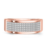 Photo of Valentina 3/4 ct tw. Diamond Same Sex Mens Band Set 10K Rose Gold [BT418RM]