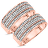 Photo of Jia 3/4 ct tw. Diamond Same Sex Mens Band Set 10K Rose Gold [WM422R]