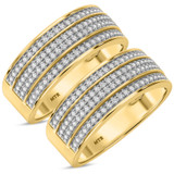 Photo of Jia 3/4 ct tw. Diamond Same Sex Mens Band Set 14K Yellow Gold [WM422Y]