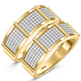 Photo of Corban 1 ct tw. Diamond Same Sex Mens Band Set 14K Yellow Gold [WM423Y]