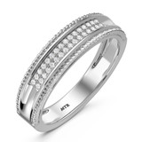 Photo of Zuri 1/3 ct tw. Diamond Same Sex Mens Band Set 10K White Gold [BT424WM]