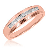 Photo of Encina 1/5 ct tw. Diamond Mens Band 14K Rose Gold [BT501RM]
