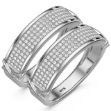 Photo of Affinity 7/8 ct tw. Diamond Same Sex Mens Band Set 10K White Gold [WM427W]