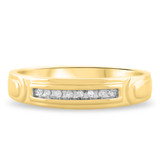 Photo of Willow 1/2Mens Diamond Wedding Band 10K Yellow Gold [BT504YM]