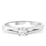 Photo of Chara 1/4 ct tw. Diamond Round Solitaire Engagement Ring 14K White Gold [BT325WE-R023]