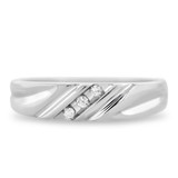Photo of Cascade 1/20 ct tw. Diamond Mens Band 14K White Gold [BT508WM]