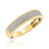 Photo of Affiance 1/2 ct tw. Diamond Same Sex Mens Band Set 10K Yellow Gold [BT449YM]