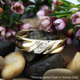 Photo of Cascade 1/8 ct tw. Diamond Same Sex Ladies Band Set 14K Rose Gold [BT508RL]