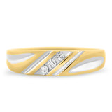 Photo of Cascade 1/8 ct tw. Diamond Same Sex Ladies Band Set 10K Yellow Gold [BT508YL]