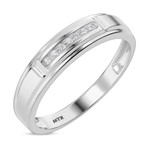 Photo of Boundless 1/15 ct tw. Diamond Mens Band 14K White Gold [BT518WM]