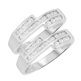 Photo of Annalise 3/4 ct tw. Diamond Same Sex Ladies Band Set 14K White Gold [WL510W]