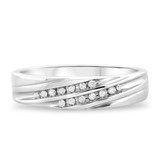Photo of Adalyn 1/10 ct tw. Diamond Mens Band 10K White Gold [BT519WM]