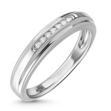 Photo of Effete 1/10 ct tw. Diamond Mens Band 14K White Gold [BT521WM]