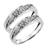 Photo of Adalyn 1/8 ct tw. Diamond Same Sex Ladies Band Set 10K White Gold [WL519W]