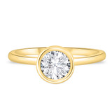 Photo of Hazel 3/4 Carat T.W. Diamond Round Solitaire Bridal Set 14K Yellow Gold [BT358YE-R070]
