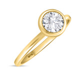 Photo of Hazel 3/4 Carat T.W. Diamond Round Solitaire Bridal Set 14K Yellow Gold [BT358YE-R070]