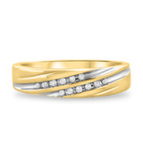 Photo of Adalyn 1/8 ct tw. Diamond Same Sex Ladies Band Set 10K Yellow Gold [BT519YL]