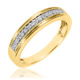 Photo of Princess Oshun 1/6 ct tw. Diamond Mens Band 14K Yellow Gold [BT529YM]