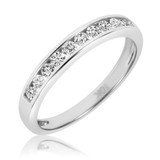 Photo of Arabella 3/4 ct tw. Diamond Same Sex Ladies Band Set 10K White Gold [BT532WL]