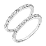 Photo of Luna 3/4 ct tw. Diamond Same Sex Ladies Band Set 10K White Gold [WL535W]