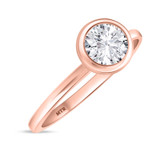Photo of Hazel 3/4 ct tw. Diamond Round Solitaire Engagement Ring 14K Rose Gold [BT358RE-R070]