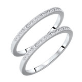 Photo of Calla 1/6 ct tw. Diamond Same Sex Ladies Band Set 10K White Gold [WL551W]