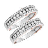 Photo of Blissfully 1 3/4 ct tw. Diamond Same Sex Mens Band Set 10K White Gold [WM458W]