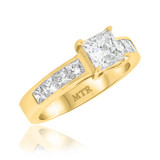 Photo of Ami 1 3/4 ct tw. Princess Solitaire Engagement Ring 10K Yellow Gold [BT359YE-P095]