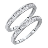 Photo of Darla 1/2 ct tw. Diamond Same Sex Ladies Band Set 10K White Gold [WL563W]