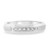 Photo of Courtesan 1/20 ct tw. Diamond Mens Band 10K White Gold [BT583WM]