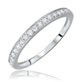 Photo of Demi 3/8 ct tw. Diamond Same Sex Ladies Band Set 10K White Gold [BT570WL]