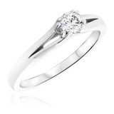 Photo of Chara 1/4 ct tw. Diamond Round Solitaire Trio Set 14K White Gold [BT325WE-R023]