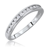 Photo of Malia 1/2 ct tw. Same Sex Ladies Band Set 14K White Gold [BT578WL]