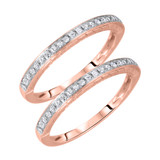 Photo of Allure 1/4 ct tw. Diamond Same Sex Ladies Band Set 14K Rose Gold [WL580R]