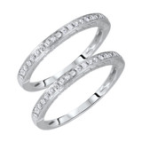 Photo of Allure 1/4 ct tw. Diamond Same Sex Ladies Band Set 10K White Gold [WL580W]