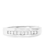 Photo of Encina 3/8 ct tw. Diamond His and Hers Matching Wedding Band Set 10K White Gold [BT501WM]