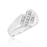 Photo of Hunter 1/4 ct tw. Diamond Mens Band 14K White Gold [BT629WM]