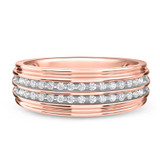 Photo of Braylin 3/8 ct tw. Diamond Wedding Band Set 10K Rose Gold [BT502RM]