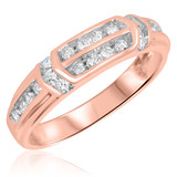 Photo of Bexley 1/2 ct tw. Diamond Wedding Band Set 10K Rose Gold [BT503RL]