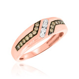Photo of Dillan 3/8 ct tw. Diamond Mens Band 10K Rose Gold [BT633RM]