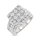 Photo of Lalasa 2 3/4 ct tw. Diamond Princess Cluster Engagement Ring 10K White Gold [BT405WE-C000]