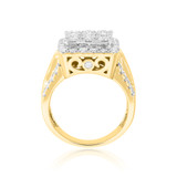 Photo of Lalasa 2 3/4 ct tw. Diamond Princess Cluster Engagement Ring 10K Yellow Gold [BT405YE-C000]