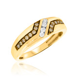 Photo of Dillan 3/8 ct tw. Diamond Mens Band 14K Yellow Gold [BT633YM]