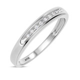 Photo of Gaia 1/10 ct tw. Diamond Wedding Band Set 10K White Gold [BT506WL]