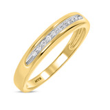 Photo of Gaia 1/10 ct tw. Diamond Wedding Band Set 10K Yellow Gold [BT506YM]