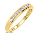 Photo of Gaia 1/10 ct tw. Diamond Wedding Band Set 14K Yellow Gold [BT506YL]